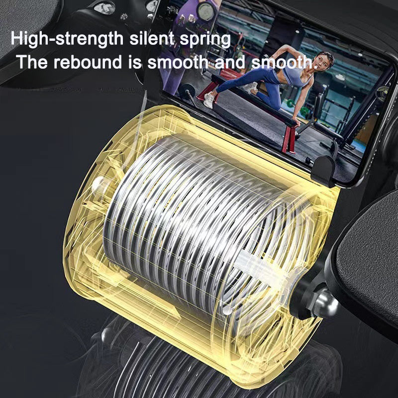 Automatic rebound abdominal compression and abdominal muscle training equipment for both men and women using elbow support rollers