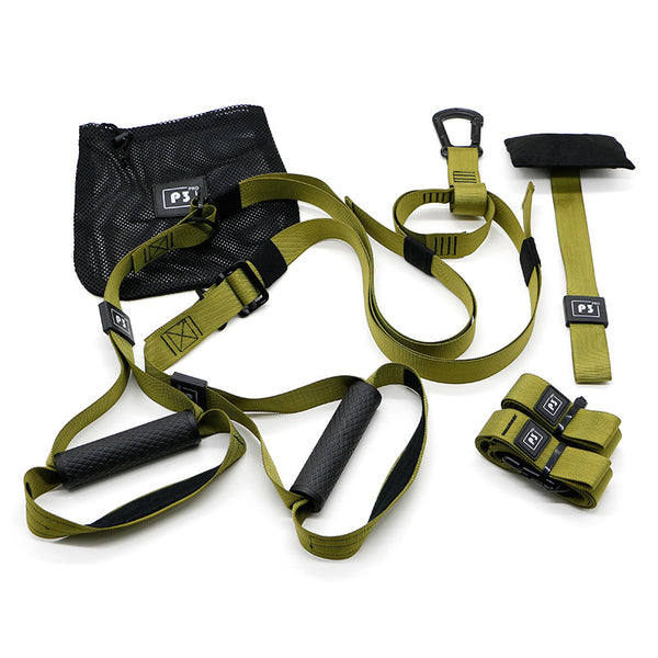 Suspension Training Strap - Adjustable, Wall Mount, Professional (TRX-style)
