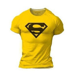 Summer men's fitness T-shirt round neck short sleeved casual fashion top