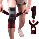 1PC New Band Removable Pressurized Knee Pads Braces Knee Support Crossfit Fitness Running Sports Knee Protector Knee Sleeve