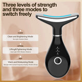 EMS Neck & Face Lifting Machine Skin Tightening Massager 3 Color LED Photon Facial Wrinkle Remover Newest Neck Beauty Device
