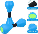 Water Dumbbells Aquatic Exercise Pool Fitness Equipment Blue Foam Water Aerobic Exercise Fitness Equipment