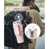 Water Bottle Carrier Bag with Phone Pocket for Stanley 40oz Tumbler with Handle Neoprene Water Bottle Holder Pouch