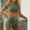 Seamless Washable Yoga Wear High Neck Short Sleeve Gym Suit Women's Sports Buttocks Shorts Suit