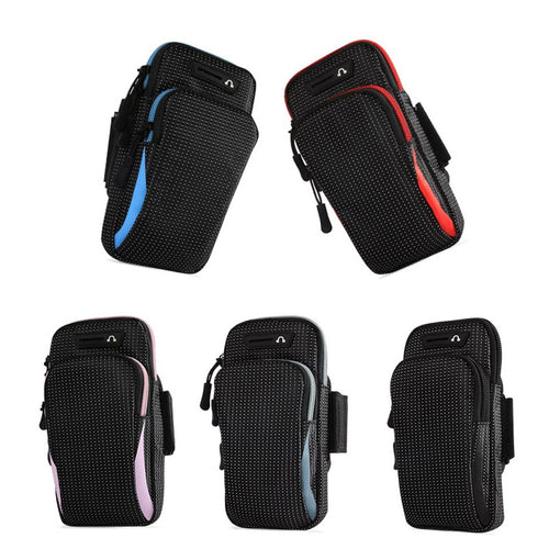 6.5 Inches Sports Bag Armband Case Gym Fitness Running Arm Band Bag Cover Jogging Workout Pouch for Mobile Phone Key Money Card
