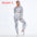 Women Seamless Gym Sets High Waist Gym Mesh Leggings Shirts Suit Long Sleeve Fitness Workout Sports Running Thin Sport Sets