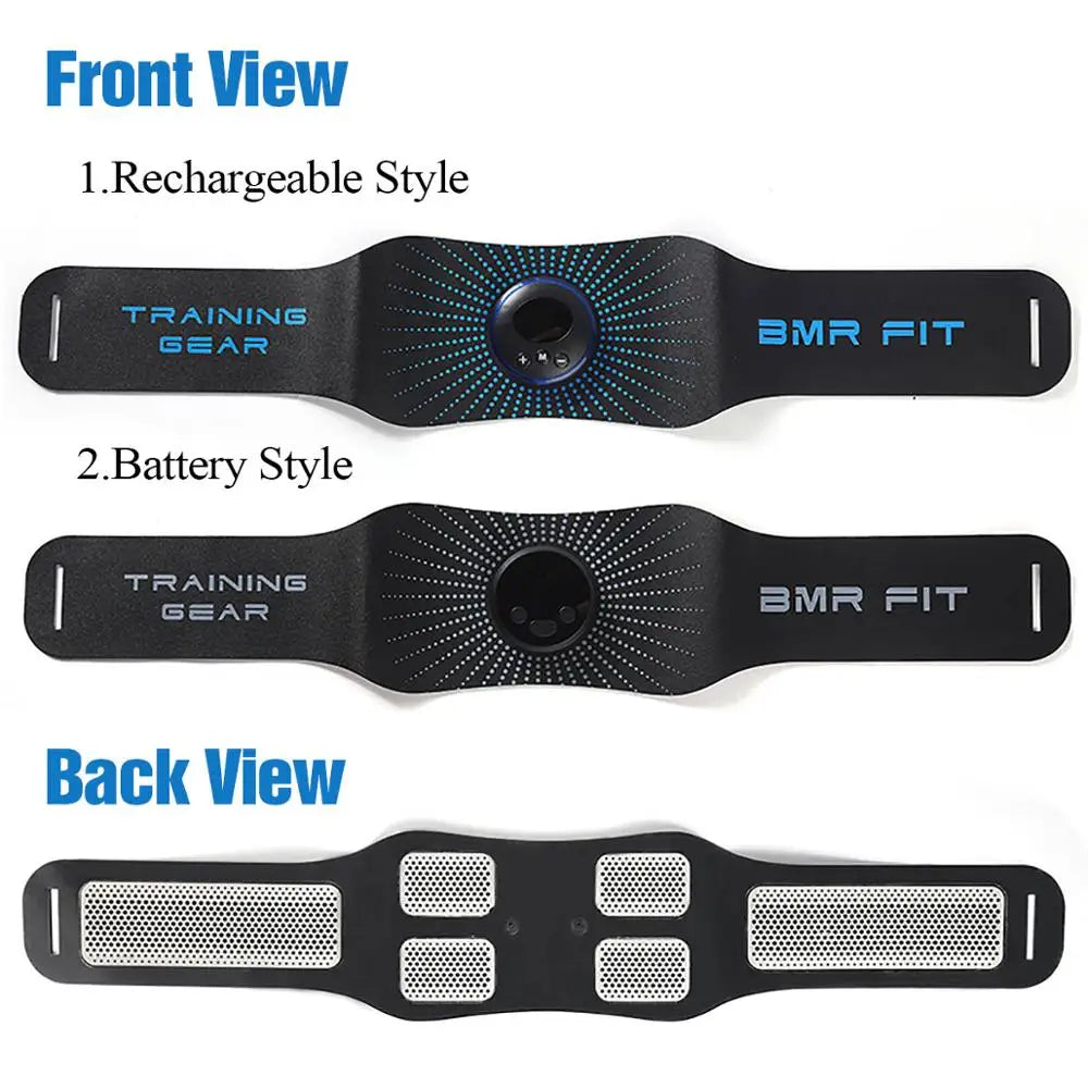 Abdominal Muscle Stimulator Trainer EMS ABS Electro Stimulation Vibrating Belt Massage Patch Slimming Home Gym Fitness Equipment