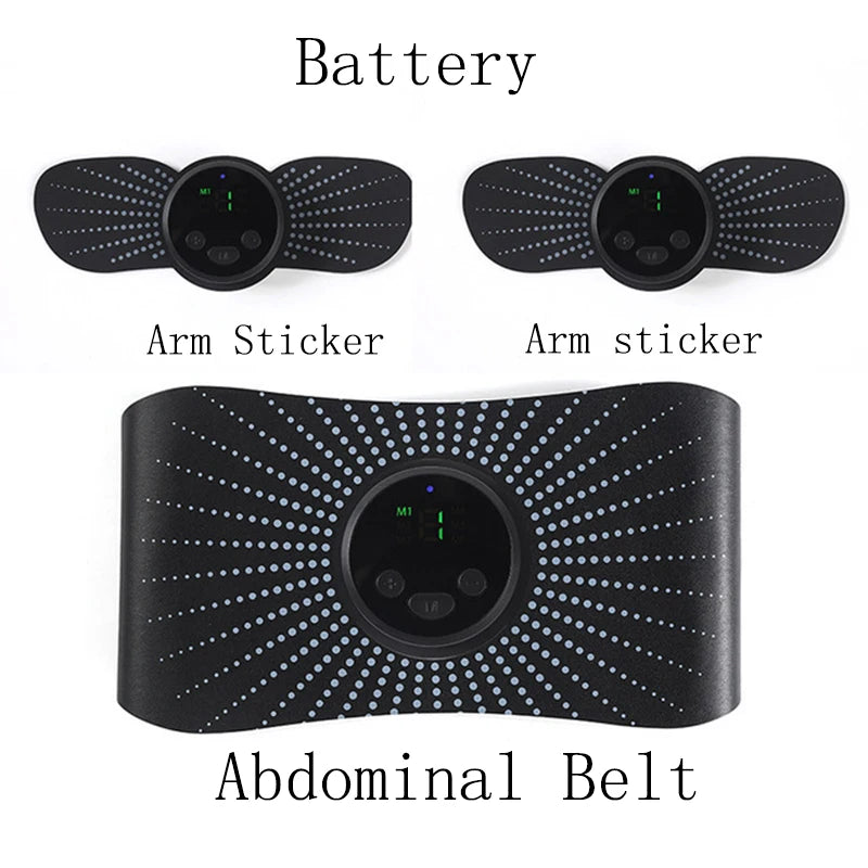 Abdominal Muscle Stimulator Trainer EMS ABS Electro Stimulation Vibrating Belt Massage Patch Slimming Home Gym Fitness Equipment